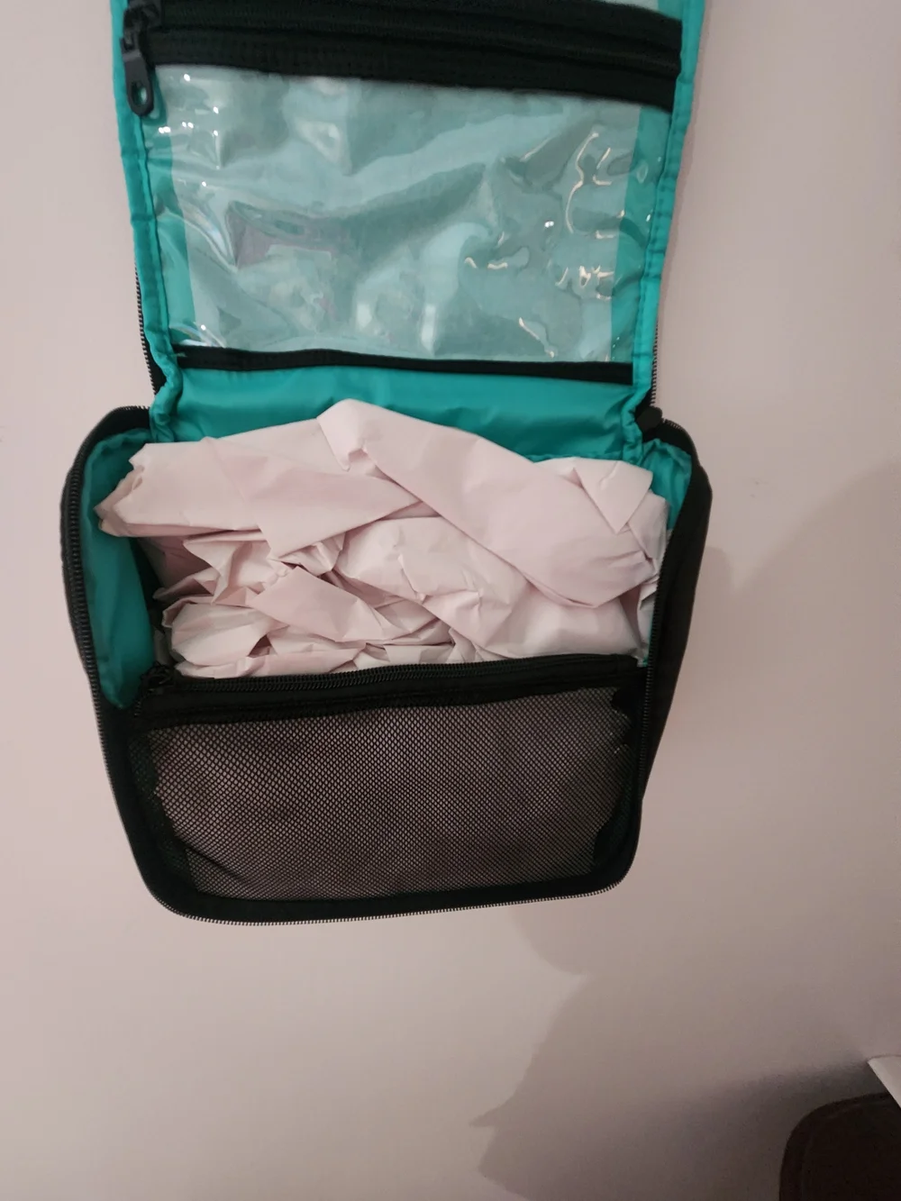 Hanging Makeup Organizer Bag - Teal
